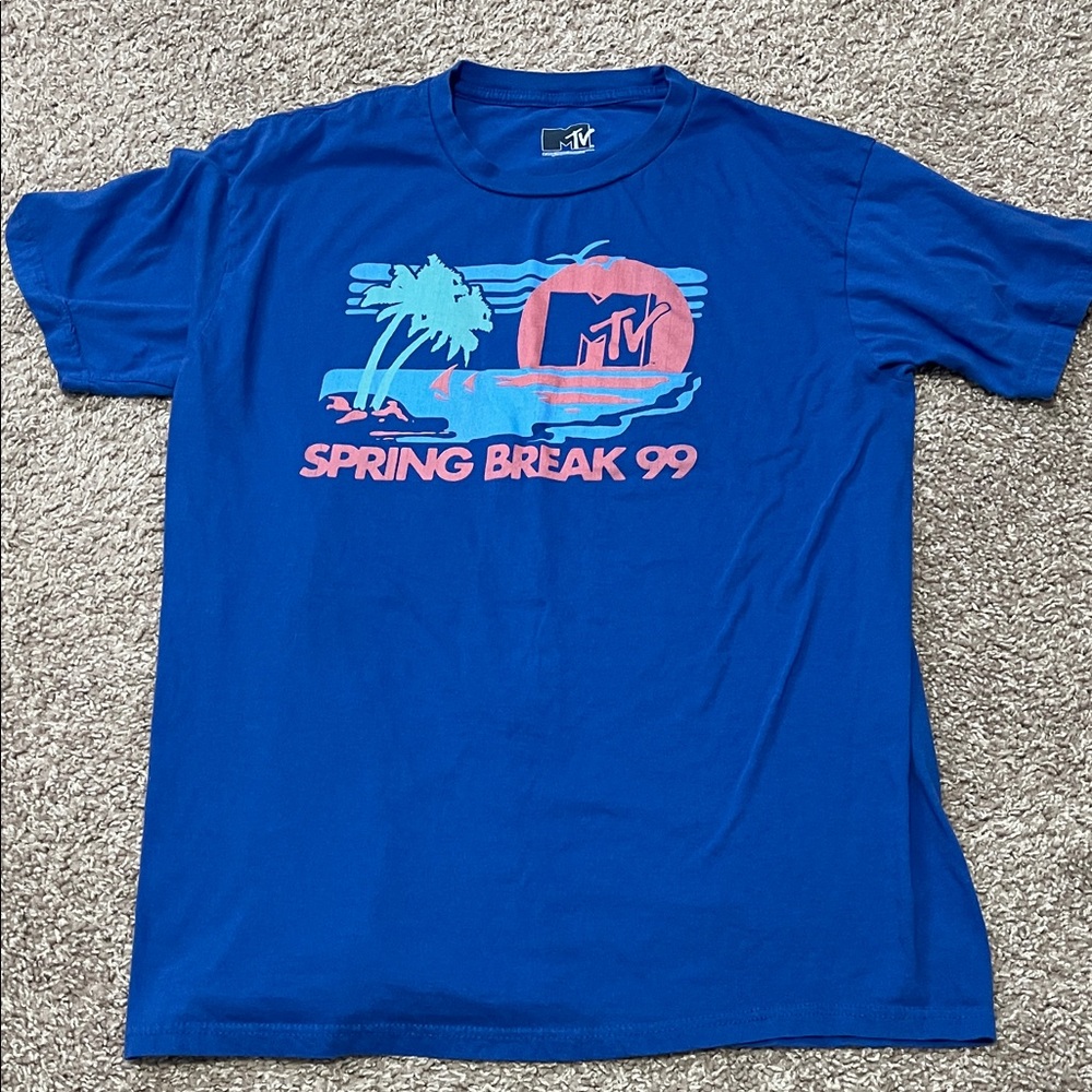 MTV Vibrant Blue Spring Break Tee